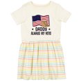 thumbnail image 3 of Inktastic Military Daddy Always My Hero Girls Toddler Dress, 3 of 5