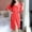 Red, variant on uublik Womens Summer Pajamas Nightgowns with Robe Soft Comfy Pajamas Set 2 Piece Outfits