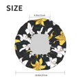 thumbnail image 4 of KLL Lilies Flowers Pattern Shower Cap & Bath Cap for Women,Reversible Oversized Waterproof Shower Caps for all Hair Lengths,Elastic Reusable Bathing Hair Cap, 4 of 6