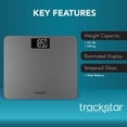 thumbnail image 4 of trackstar Wide-Platform Silver Digital Weight Scale | 550 lb Weight Capacity | trackstar Monitoring App | Bluetooth iOS & Android Compatible | Measure, Track, and Share Results, 4 of 13