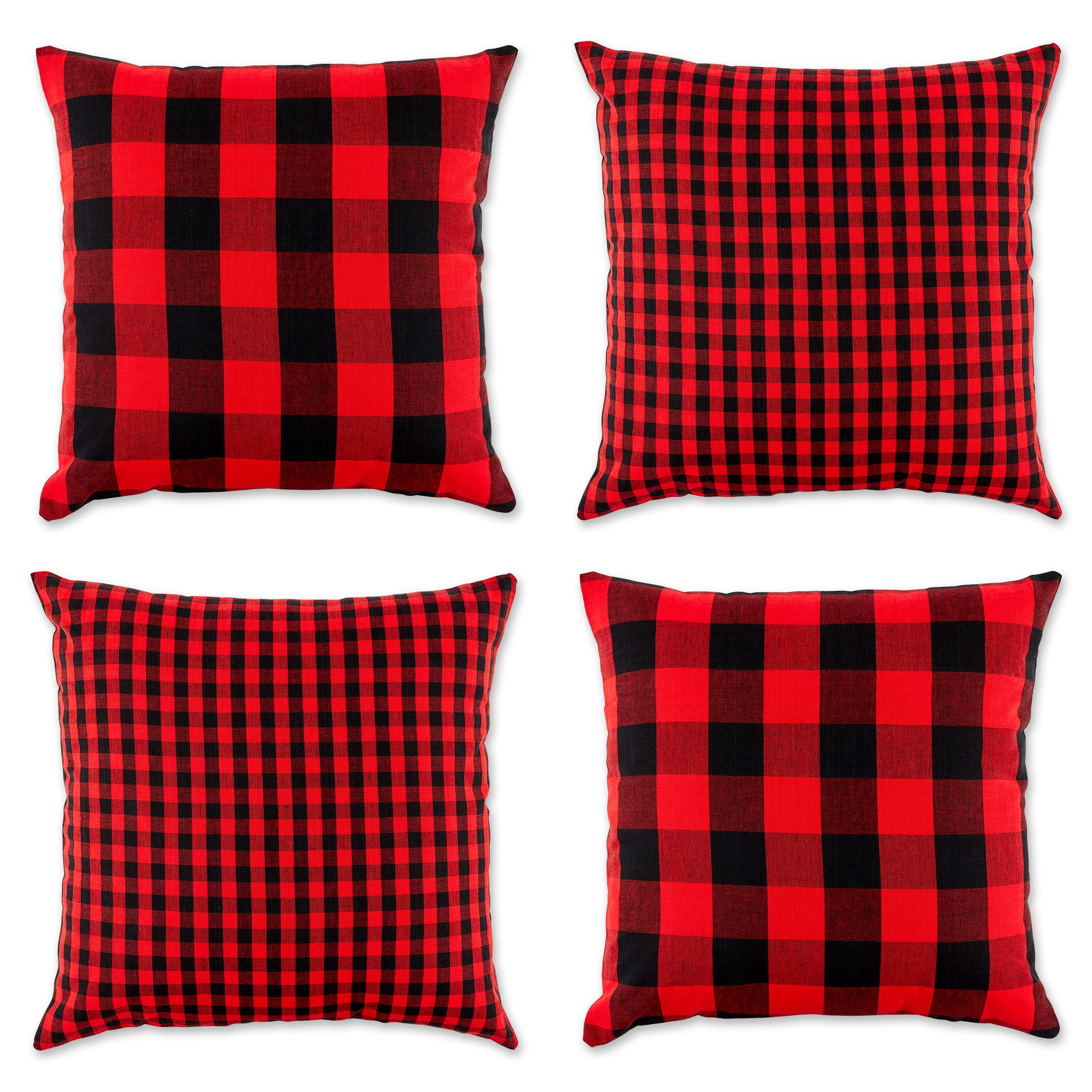DII Gingham/Check Pillow Cover Assorted Black/White 12x20