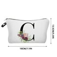 thumbnail image 3 of Hovmgk Letter Cosmetic Bag 7.1×5.3 Inch, Initial Makeup Pouch, Fabric, Stylish, Personalized – Perfect for Travel, Daily Use, Mother's Day, Great for Women, Gift Recipients, 3 of 6