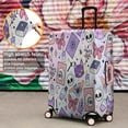 thumbnail image 4 of Purple Gothic Cat Crystal Pattern Luggage Cover Fashion Suitcase Cover Baggage Covers Fit 25-28 Inch Luggage (Go Travel), 4 of 5