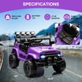 thumbnail image 4 of 12V Electric Kids Ride On Car with Remote Control, Electric Truck with 5MPH Max Speed, Steering Wheel, Accelerator Pedal, Treaded Tires, Music and Story,Ride On Toy for Kids Ages 37-96 Months, 4 of 7