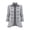 Light Gray, variant on Womens Double Cardigan Solid Ruffled Edge Long Sleeve Jacket Collared Open Front Curved Ruffle Hem Blazer