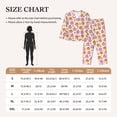 thumbnail image 4 of Fuzoiu Fall 70s Groovy Hippie 1 Print Women's Long-Sleeved Pajama,Lounge Button Down Nightwear,Womens Notch Collar Pajama Set-Medium, 4 of 7