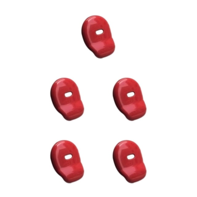 relayinert ABS Appearance Of Car With Rear Door Handle Trim Exterior ABS Materials Easy To Install Stylish Race Red 5Set