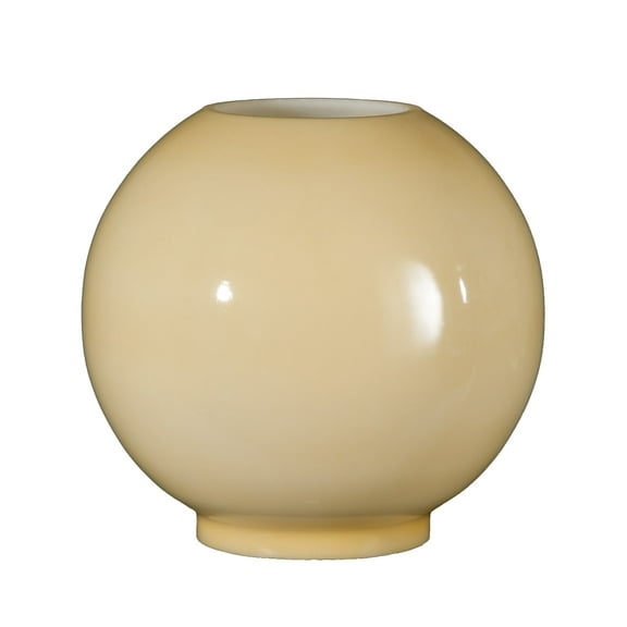 B&P Lamp Opal Glass Ball Shade, Nu-Gold Tint
