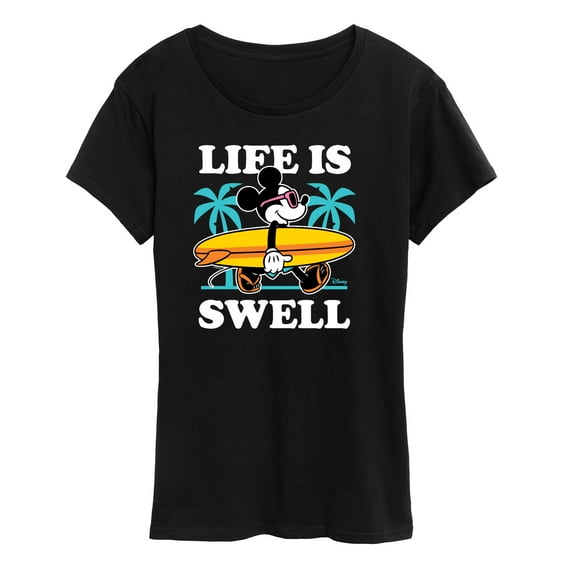 Mickey & Friends - Life Is Swell - Women's Short Sleeve Graphic T-Shirt