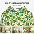 thumbnail image 4 of Lsque Cartoon Frogs Pattern Casual Women's Hoodie,Hooded Sweatshirt with Kangaroo Pocket,Pullover Hoodie with Eye-catching Drawstrings-X-Large, 4 of 7