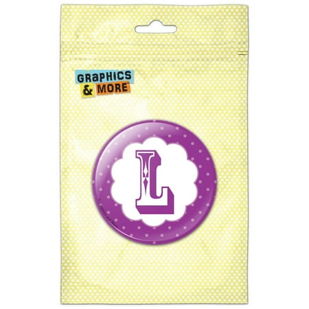 

Letter L Initial Flower Purple Refrigerator Button Magnet