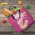 thumbnail image 7 of Lafuoo Cute Pink Axolotl A Pattern Single Shoulder Convenience Bag, Large Capacity Zippered Handbag for Shopping, Unisex-One Size, 7 of 7