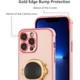 thumbnail image 4 of for iPhone 15 Pro Max Case Cute 6D Astronaut Phone Case with Stand Luxury Plating Case Cover Slim Fit Shockproof Bumper Protective Electroplated Case for iPhone 15 6.7 inch,Pink, 4 of 12