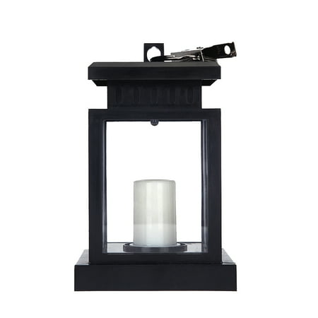 

Rosarivae LED Solar Candle Lantern Waterproof Outdoor Vintage Hanging Lantern Lights Solar Landscape Lighting Umbrella Lights for Garden Lawn Patio Decor (Small Window Grille Type)