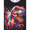 thumbnail image 6 of QEFJNO 3-12Y Kids Boys Pajamas Set 2 PCS Short Sleeve Top and Shorts Pants for Toddler Boys Dinosaur Pjs Summer, 6 of 13
