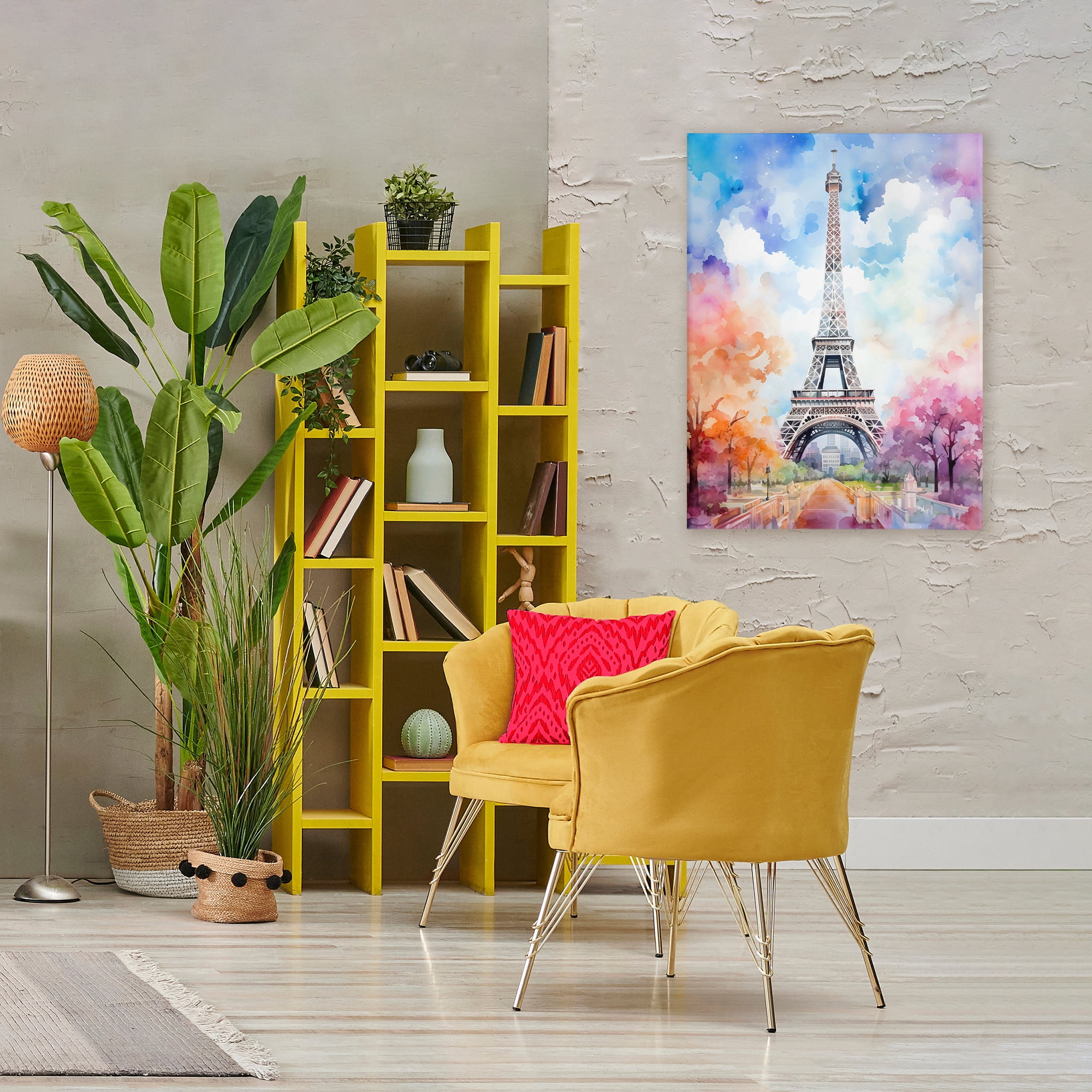 Stupell Industries Pastel Paris Springtime Tower Canvas Wall Art, design by Creative Studio