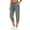 Gray #021, variant on Womens Linen Cropped Jogger Pants Elastic Drawstring Waist Casual Summer Trousers with Pockets Lightweight Lounge Pants, M