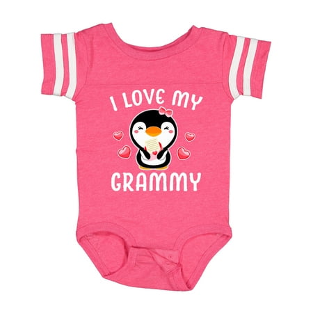 

Inktastic I Love My Grammy with Cute Penguin and Hearts Gift Baby Girl Bodysuit