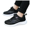 thumbnail image 4 of mgoYE Girls' Running Shoes Kids Slip on Sneakers Lightweight Breathable Tennis Running Walking Gym Athletic Shoes for Little/Big Kid Sneakers Girls|Black 2, 4 of 9