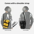 thumbnail image 2 of 8L Yellow Motorcycle Bumper Frame Bag - IPX-7 Waterproof PVC & Polyester Saddlebag with Adjustable Shoulder Strap, Seamless Sealing, Buckle & Hook Mounting, 37x19x10cm, Blank No Logo Design, Water, 2 of 6