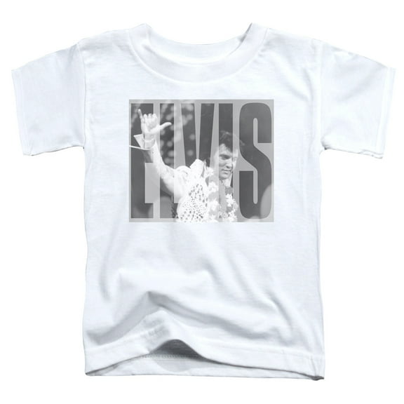 Elvis Presley Aloha Gray Toddler T-Shirt White