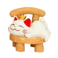 thumbnail image 3 of yotijay Lucky Cat Statue Animal Sculpture Cute Decoration Resin Cartoon Desktop Ornament B, 3 of 9
