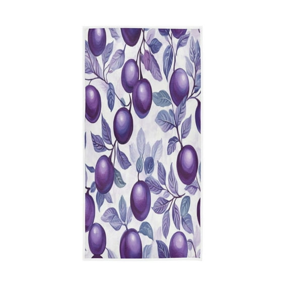 Towel 30x15 Inch Face Towel Hand Towel Bath Towels Hand Bath Towels Single-Sided Printed Towels, Lightweight, Breathable and Absorbent Large Purple Plum
