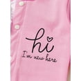 thumbnail image 4 of Viworld Newborn Baby Girl Clothes Romper Letter Print Jumpsuits Cute Infant Outfit for Baby Girls 4Pcs Clothing Set, 4 of 7