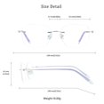 thumbnail image 5 of LifeArt Blue Light Blocking Glasses, Computer Reading Glasses, Anti Blue Rays, Reduce Eyestrain, Stylish for Men and Women(Purple,+3.50 Magnification), 5 of 5
