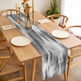 thumbnail image 3 of Table Runner 70 Inches Long for Kitchen Dining, Grey Ombre Dresser Scarf Farmhouse, Dining Table Decorations for Wedding/Parties, Vintage Simple Abstract Gradient Mottled 13 x 70 In, 3 of 8