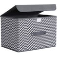 thumbnail image 2 of 2 Pack Cotton Linen Storage Boxes Foldable Storage Organizer Universal Household Storage Basket, 2 of 5