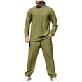thumbnail image 2 of Fewfanhot Mens Sweatsuit Tracksuit 2 Piece Long Sleeve Pullover Jogging Track Suit Athletic Casual Sweatsuit, 2 of 9