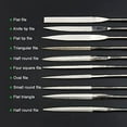 thumbnail image 2 of Drilax Diamond Coated Needle File Set 10 Pieces 5-1/2″ Long Sharpening Tool Kit Various Shapes, 2 of 9