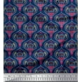 thumbnail image 1 of Soimoi Georgette Viscose Fabric Moroccan Damask Print Sewing Fabric Yard 42 Inch Wide, 1 of 3