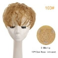 thumbnail image 3 of Short Curly Hair Top Wig Piece Ladies Fluffy Simulation Wig Piece for Middle-Age, 3 of 4