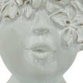 thumbnail image 3 of Benzara 8 Inch Resin Planter with Child Design, Gray, 3 of 4