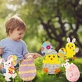 thumbnail image 6 of JHEHF Easter Bunnies Yard Decorations Outdoor Pack Of 6 Cute Rabbit Garden Signs with Stakes Holiday Welcome Signs for Patio Yard Garden Party Decor, 6 of 7