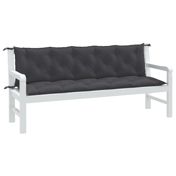 vidaXL Garden Bench Cushions Seat Pad Outdoor Patio Furniture 2 Pcs Fabric