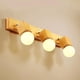 thumbnail image 5 of Lámpara de pared creativa Iluminación Lámpara de pared E27 Madera rústica Minimalista Luz nocturna Luz de lectura para baño Dormitorio Cocina Yinane Luces de pared del dormitorio, 5 of 8