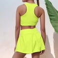 thumbnail image 4 of MIASHUI Girls Short Sets 2 Piece Athletic Sets with Sleeveless Tank Top and Skorts,Yellow,L, 4 of 9