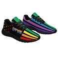 thumbnail image 5 of Unisex Rainbow Sneakers, LGBT Shoes for Men Women Lightweight Breathable Running Shoes Black Size 7.5, 5 of 7