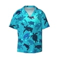 thumbnail image 5 of Picia World Turtle Day Men's Linen Shirts Short Sleeve Cuban Beach Shirts Casual Shirts Button Down Shirt for Men Beach Summer Wedding Shirt-, 5 of 7