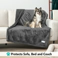 thumbnail image 3 of PetAmi Dog Blanket for Medium Large Dogs, Pet Bed Blanket Cat Puppy Kitten, Fleece Furniture Couch Cover Protector Sofa Car, Soft Sherpa Dog Throw Plush Reversible Washable, 40x60 Solid Dark Gray, 3 of 9