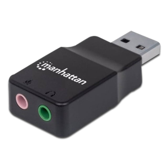 Tarjeta de Sonido Externa Manhattan USB 152754 con Salida de Sonido