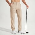 thumbnail image 3 of MASKERT Mens Golf Pants-Stretch Work Dress Pants Quick Dry Lightweight Casual Comfy Trousers with Pockets Khaki Various sizes, 3 of 8