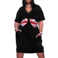 thumbnail image 1 of Vestido holgado con bolsillos para mujer vestido de Union Jack, 1 of 6