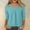 *Green, variant on ClodeEU Women's Summer 3/4 Sleeve V Neck Linen Shirt, Lightweight Tunic Top Loose Blouse Navy,Womens Plus L