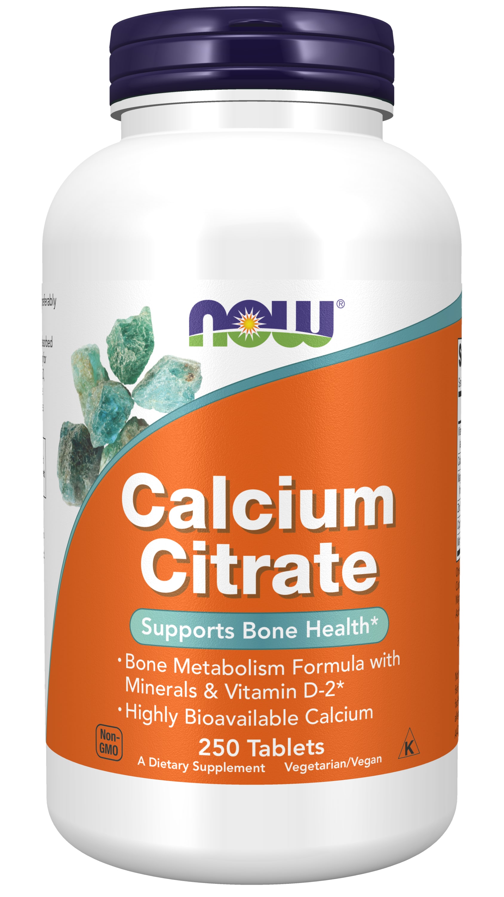 NOW Supplements, Calcium Citrate with Vitamin D, Magnesium, Zinc, Copper, and Manganese, 250 Tablets
