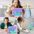 thumbnail image 4 of Fintie Rugged Case for iPad (A16) 11th Generation 11 Inch (2025), iPad 10th Generation 10.9 Inch (2022) - Heavy Duty Shockproof Kid-Friendly Protective Cover, Built-in Kickstand, Purple/Green, 4 of 10