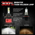thumbnail image 2 of 9008/H13 LED Headlight Hi/Lo + 9145 Fog Light Bulbs Combo For Ford Explorer Sport Trac 2007, 2 of 9